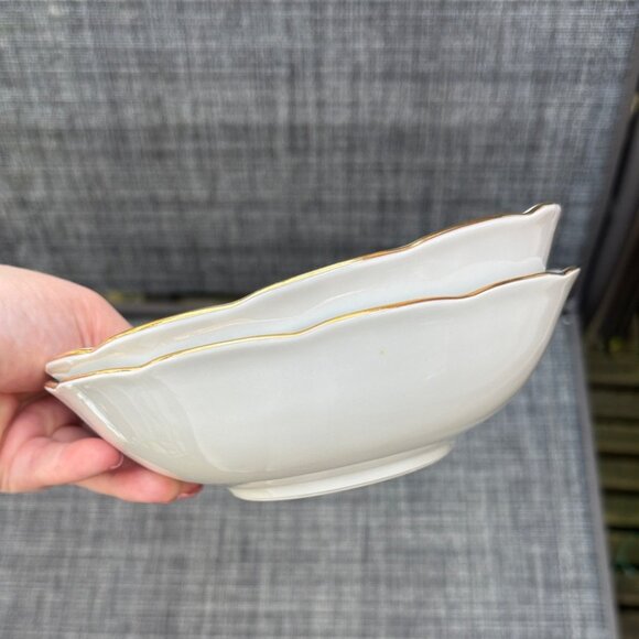 T K Thun V Bohemia Czechoslovakia Floral Porcelain Bowls Set of 2 Vintage - Picture 5 of 7